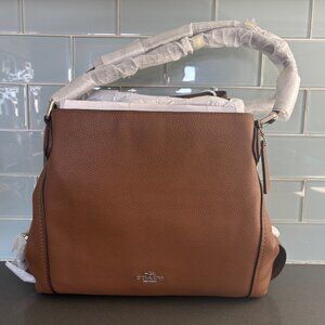 Coach Edie 31 Tan Pebbled Leather Shoulder Bag- NWT